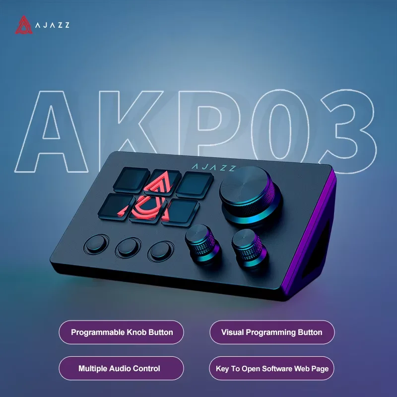 Elgato Stream Deck - Многофункциональная программируемая макроклавиатура Ajazz AKP03E, 12