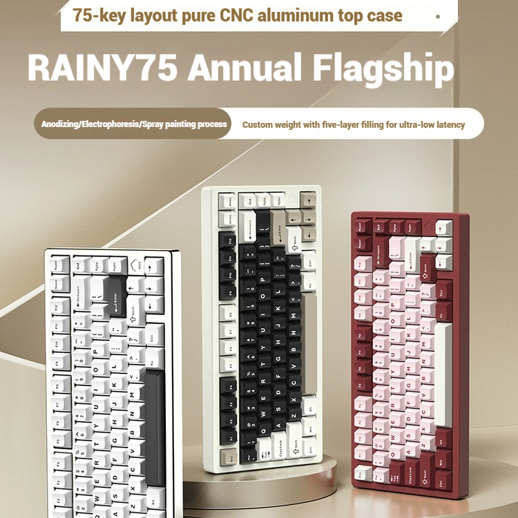 Esports Pc Gaming - Беспроводная Bluetooth RAINY75, индивидуальная игровая клавиатура,